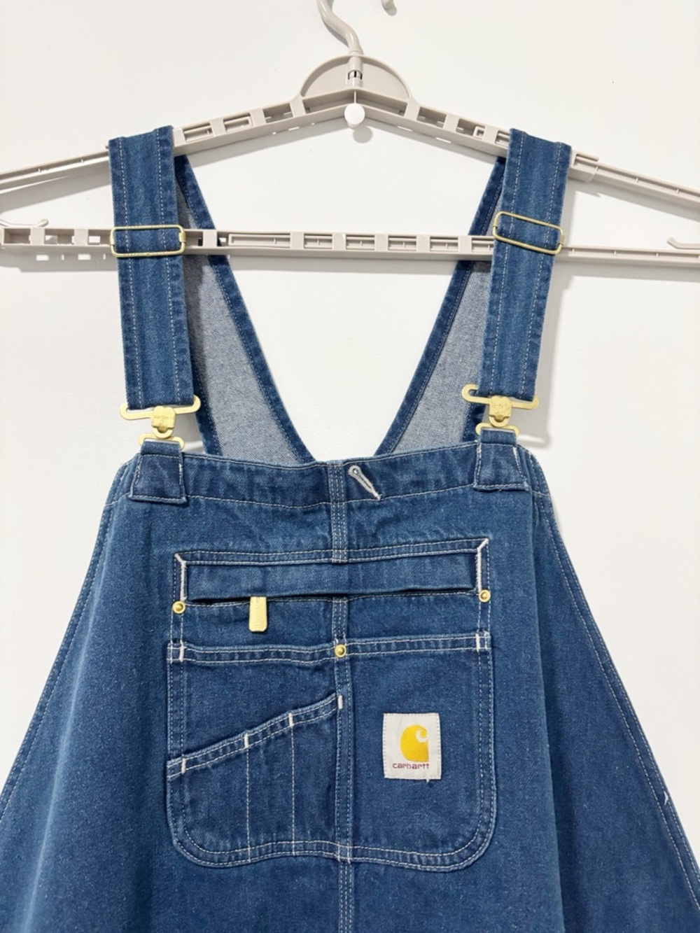 Carhartt Denim Work Bib Overalls Mens Size 54 Big and Tall Workwear Outdoor Farm - Picture 3 of 11